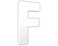 Lettre F 20,5cm - Blanc