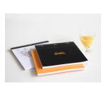 Bloc agrafé Rhodia Le Carré N°210 21x21 cm 80 feuillets petits carreaux 5x5 80g - Orange