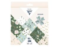 ORIGAMI, Pochette de 60 feuilles 70g/m2 au format 15x15cm - Romantique - Multicolore