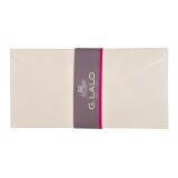 20 enveloppes DL (110x220mm) Toile Impériale doublées gommées - Blanc