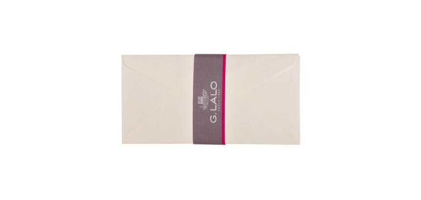 20 enveloppes DL (110x220mm) Toile Impériale doublées gommées - Blanc