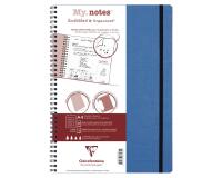 My.Notes Age Bag cahier reliure intégrale à marges détachables A4 120 pages détachables ligné + cadre en-tête - Bleu