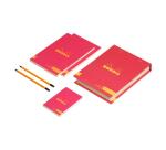 Coffret Rhodia coloR (3 blocs agrafés coloR ligné + 2 crayons) - Framboise