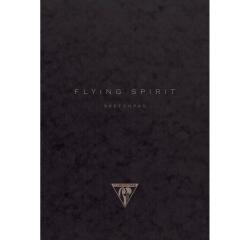 Flying Spirit carnet dos carré 60F 19x25cm 90g - Noir