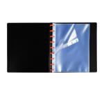 Protège-documents à anneaux avec pochettes détachables - 60 vues Exactive - A5 - Noir