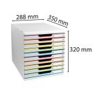 Módulo A4, cajones cerrados + 10 alturas + STOP de seguridad, tamaño: 10 X 26mm Black Office