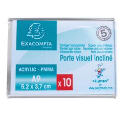 Pack 10 label holders 52x37 A9 landscape - Crystal