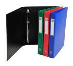 Classeur rembordé polypropylène 4 anneaux ronds de 25mm sur 3eme de couverture