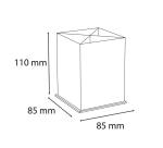 Squared pen-holder 4 comp. Teksto assort