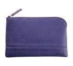 Rhodiarama pochette zippée en simili cuir - taille S (11x17 cm) - Bleu nuit