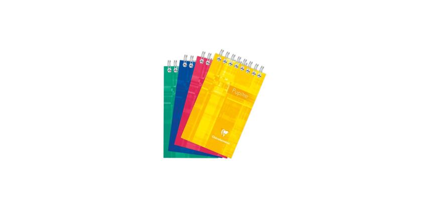 Bloc Pupitre reliure intégrale 7,5x12 cm 60 feuilles détachables petits carreaux Couleur aléatoire - Assortis