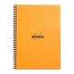 Notebook Rhodia Classic reliure intégrale 22,5x29,7 cm 160 pages petits carreaux 5x5 avec cadre en-tête détachables 80g - Orange