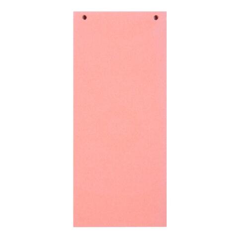 Paquete de 100 fichas separadores horizontales lisas multitaladros Exacompta Forever®- 105x240mm Rosa