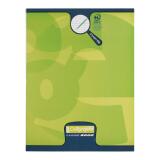 Cahier d'écriture piqué 8000 CARTE 17x22 cm 32 pages grands carreaux 3 mm agrandis 12x12 mm 90 g - Vert anis