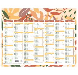 Calendrier Forever recyclé 43 x 33,5 cm Semestriel 2026