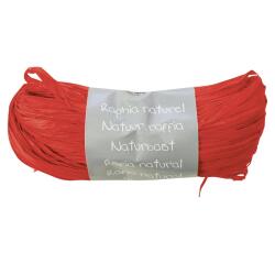 Pelote raphia naturel 50g, Rouge