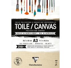 Toile à peindre Grain de sable bloc collé 10F A3 210g