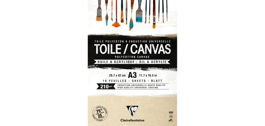 Toile à peindre Grain de sable bloc collé 10F A3 210g