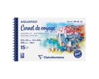 Aquapad Carnet de Voyage album spiralé 15F 13,5x25cm 300g