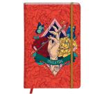 Frida Kahlo, Carnet rembordé rigide A6 10,5x14,8 cm, 160 pages, uni, marque page, fermeture élastique, ass.