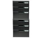 Module de classement Modulo Ecoblack 3 tiroirs fermés - Noir
