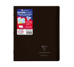 Cahier piqué Koverbook 17x22 cm 96 pages petits carreaux couverture polypropylène 100% recyclé