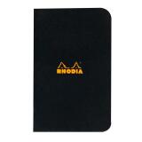Carnet piqué Rhodia Classic 7,5x12 cm 48p petits carreaux 5x5 non détachables 80g - Noir