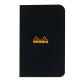 Carnet piqué Rhodia Classic 7,5x12 cm 48p petits carreaux 5x5 non détachables 80g - Noir