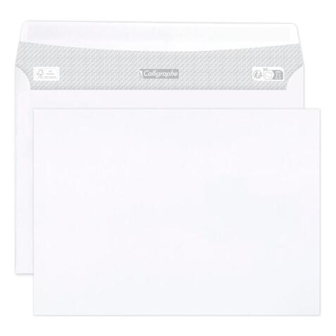 Boite de 500 Enveloppes Blanches C5-162x229mm - Auto-Adhésives - 80g/m2 - Blanc