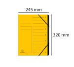 Stapled Multipart file with black elastic, 7 compartments, A4