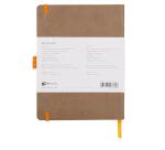 Rhodiarama Meeting A5+ 160 pages microperforé papier blanc 90g avec élastique + p-stylo - Taupe