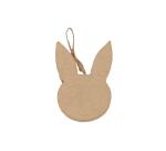 Tête de lapin plate à suspendre 1x6,5x9cm - Kraft