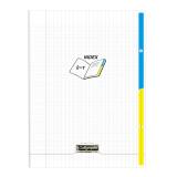 Cahier piqué 2 index 8000 POLYPRO 24x32cm 96 pages grands carreaux Incolore - Incolore