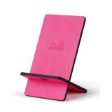 Rhodiarama support pour téléphone mobile simili cuir italien 13x8x8,5 cm - Fuchsia