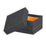 Rhodiarama set 5 boîtes gigognes simili cuir italien 44x34x16 cm - Titane