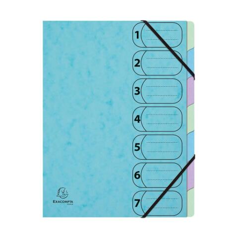 Clasificadores Harmonika ® lomo extensible Aquarel Con goma y ventanas impresas - Tamaño: 24,5x32 cm para: A4 - Azul pastel