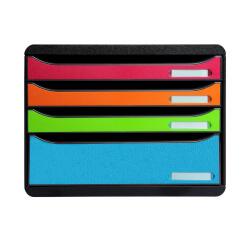 Módulo individual BIG-BOX PLUS HORIZON, 5 cajones, STOP de seguridad, porta-etiquetas - 270x355x271 mm - IDERAMA - Arlequín
