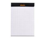 Bloc agrafé Rhodia N°12 8,5x12 cm 80 feuillets petits carreaux 5x5 80g - Noir