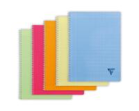 Cahier reliure intégrale Linicolor FRESH 24x32cm 100 pages grands carreaux couverture plastique polypropyène rainuré Couleur aléatoire - Assortis
