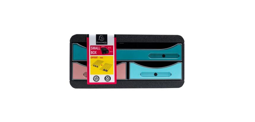 Module de classement Small Box 3 tiroirs Skandi - Couleurs assorties