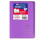 Carnet piqué Koverbook 9x14cm 96 pages petits carreaux couverture polypropylène transparent - Assortis