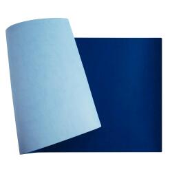 Flexible Schreibunterlage 40x80cm, zweifarbig, Kunstleder (PU), Bee Blue - Marineblau/Himmelblau