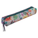 Céleste CUIR Trousse SLIM 19,5x2,5x4 cm Multicolores