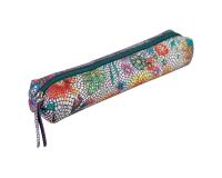 Céleste CUIR Trousse SLIM 19,5x2,5x4 cm Multicolores