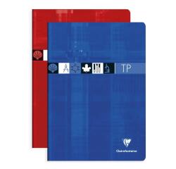 Cahier Travaux Pratiques piqué A4 120 pages grands carreaux + uni Couleur aléatoire - Assortis