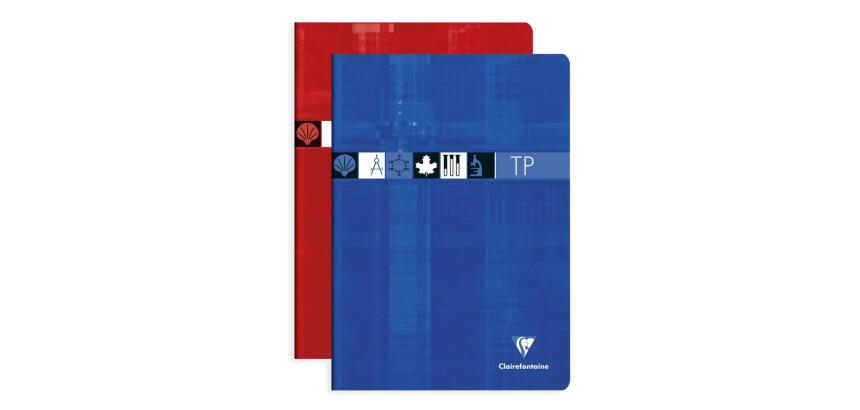 Cahier Travaux Pratiques piqué A4 120 pages grands carreaux + uni Couleur aléatoire - Assortis