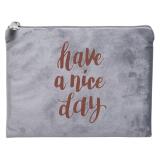 Pencil case flat velvet Ellipse ass colo - Assorted colours