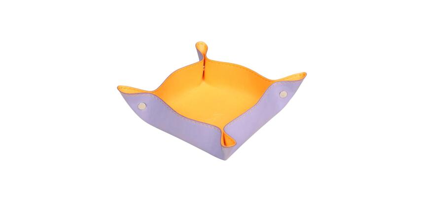 Rhodiarama vide-poche réversible simili cuir italien 12x12x4,5 cm - Iris