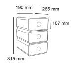 Exacompta Candy Tidy Tiny Box Filing Module, 1 Drawer - Assorted colours