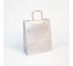 Paq.25 sacs kraft lisse, 22x10x27cm,Argt - Argent